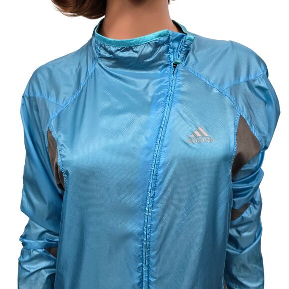 Adidas Climaproof Formotion Cycling Running Windbreaker Jacket Full zip L Blue - Picture 4 of 15